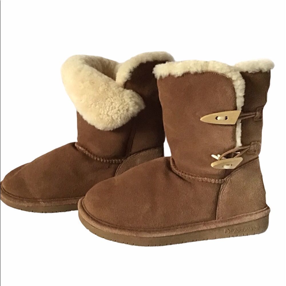 BearPaw Abigail Winter Suede Toggle Boots